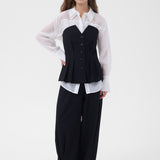 Evelina muotoiltu toppi, Black