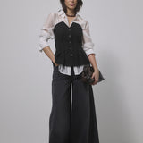 Evelina muotoiltu toppi, Black