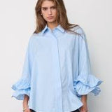 HalenCC Flare Shirt, Sky Blue