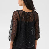 Dimka paljettipusero, Black Placed Sequins