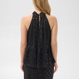 Dirtsa paljettitoppi, Black Placed Sequins