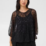 Dimka paljettipusero, Black Placed Sequins