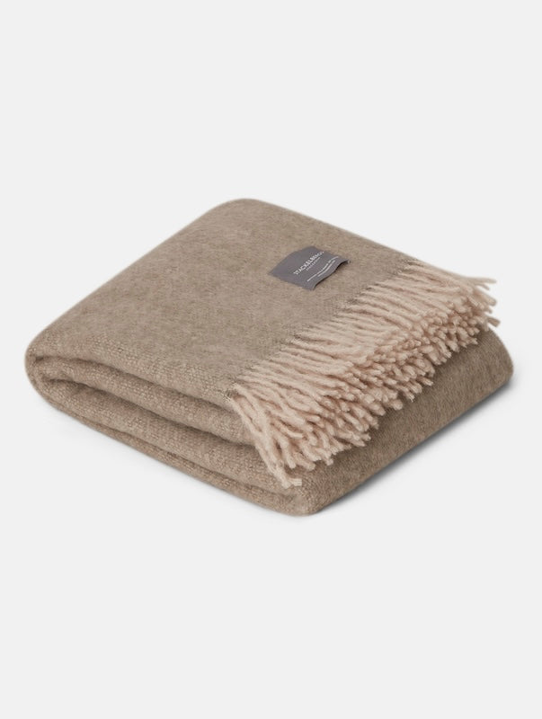 Mohair torkkupeitto, Light Taupe & Brindle Melange