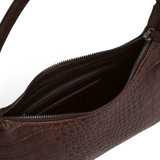 Felicia laukku, Croco, Espresso Brown