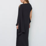 Falcon Drape Dress, Black