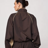 Alora Block Jacket, Dark Brown