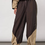 Alora Block Pant, Dark Brown