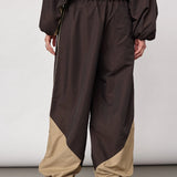 Alora Block Pant, Dark Brown