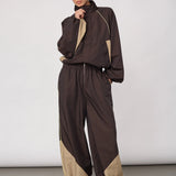 Alora Block Pant, Dark Brown