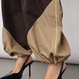 Alora Block Pant, Dark Brown