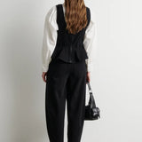 Loana Denim Barrel Jeans, Black