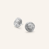 Large Rose nappikorvakorut, Silver