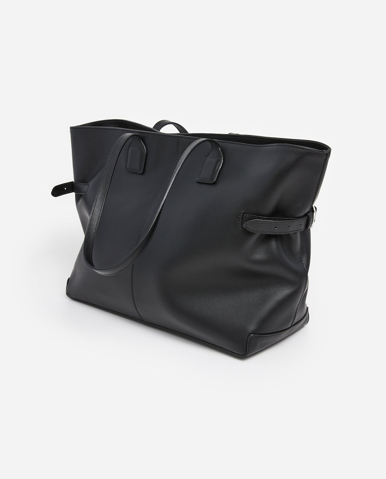 Flattered Leslie tote bag, black leather