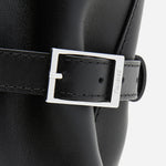 Flattered Leslie tote bag, black leather
