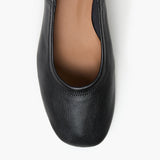 Zac Leather korkoballerinat, Black