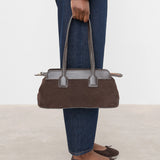 Greta Shoulder bag, Suede Chocolate