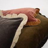 Doris tyynynpäällinen 30x50cm, Rust Pink/Camel