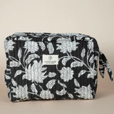 Kosmetiikkapussi XL, Floral Black