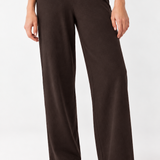 Kim Wide housut bambuneulosta, Dark Brown
