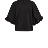 Rosette t-paita ruusuyksityiskohdilla, Black