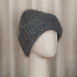 Mai muhkea kid mohair beanie, dark grey mel