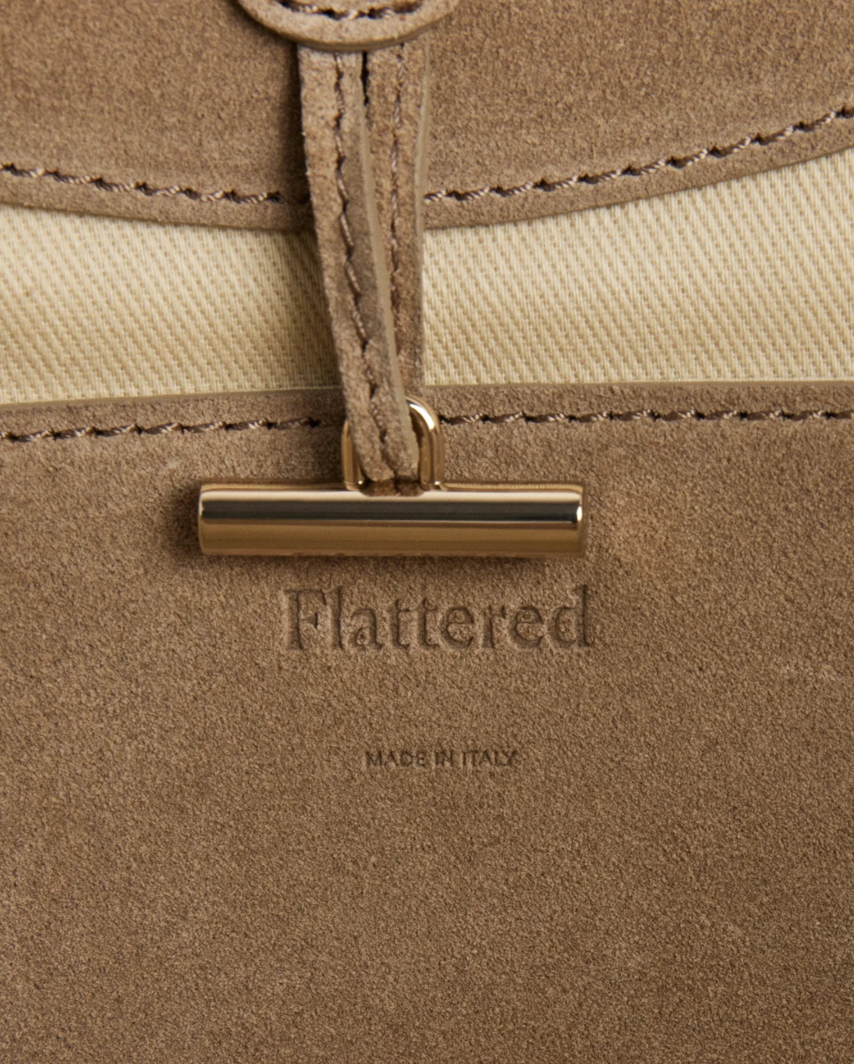 Flattered - Dilba Mini Tote Bag Suede Sand