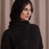 Alpakkasekoitehuppu, Black