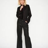 Dara Coated Pant Regular, Black