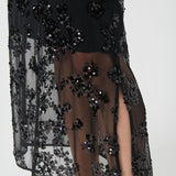 Vivika hame, Black Sequins on mesh