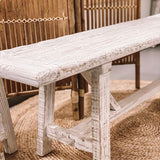 Pitkä penkki PURE #662, Off White